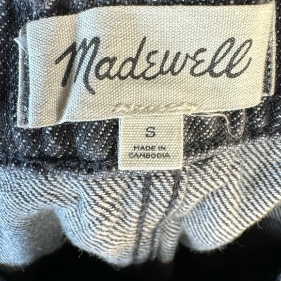 Madewell Gray Black Wide Leg Elastic Waist Jean Pants Womens Size Small - Picture 2 of 7